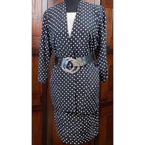 Kwai Petites Vintage 1980’s Polka Dot Dress